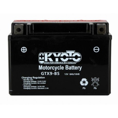Q-Batteries Motorcycle Battery YTX9-BS-QB. 8Ah - 120A(EN) 12V.  (150x87x105mm) - VT BATTERIES