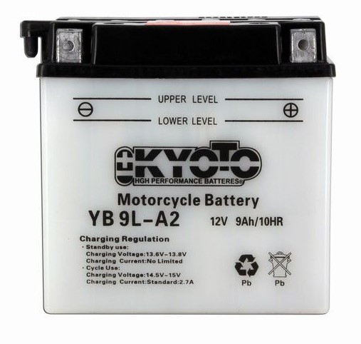 BATTERIE MOTO 12V 9Ah YB9-B / 12N9-4B-1 / 712091 - Batterie Multi Services