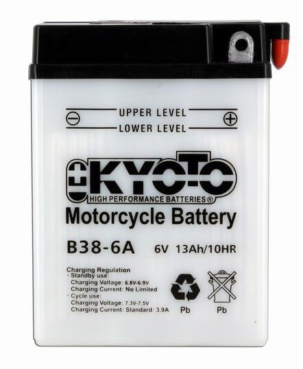 BATTERIE MOTO KYOTO B39-6 6V 7AH - Batteries Motos, Scooters