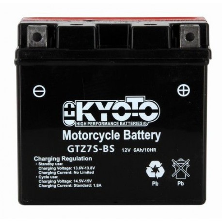 Batterie YTZ7S 12V 6Ah gel Honda CBR, Shadow, Yamaha TW, Aprilia