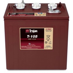 BATTERIE TRACTION MONOBLOC US TROJAN T-105 ELPT 6V 225Ah-C20 / 185Ah-C5