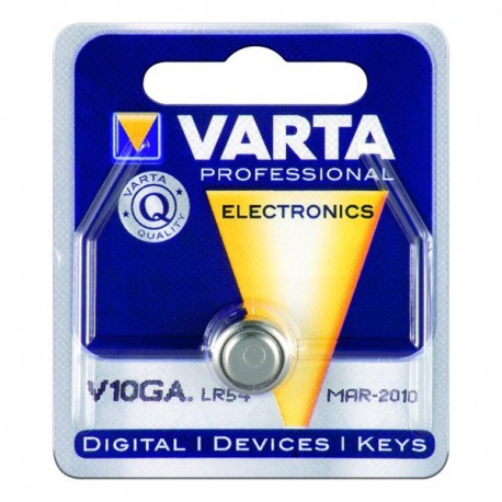 PILE BOUTON VARTA PROFESSIONAL V10GA / LR54 1.5V Alcaline Blister