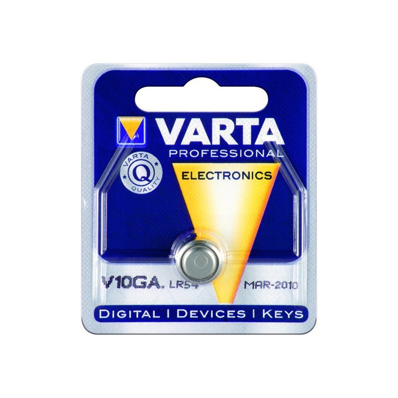 PILE BOUTON VARTA PROFESSIONAL V10GA / LR54 1.5V Alcaline Blister de 1 -  Batterie Multi Services
