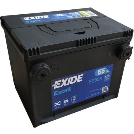 BATTERIE DEMARRAGE FULMEN / EXIDE 12V 55Ah 620A Borne AMERICAINE (+ à Gauche en Façade)