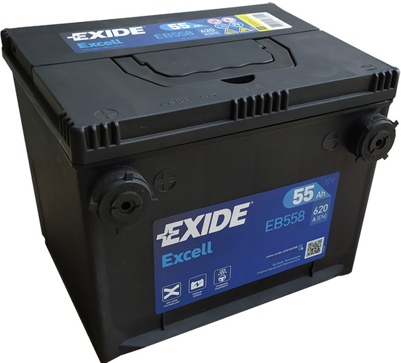 BATTERIE DEMARRAGE FULMEN / EXIDE 12V 55Ah 620A Borne AMERICAINE (+ à  Gauche en Façade) - Batterie Multi Services