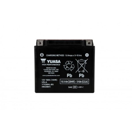 BATTERIE MOTO YUASA NANO AGM YTX20HL-BS 12V 19Ah