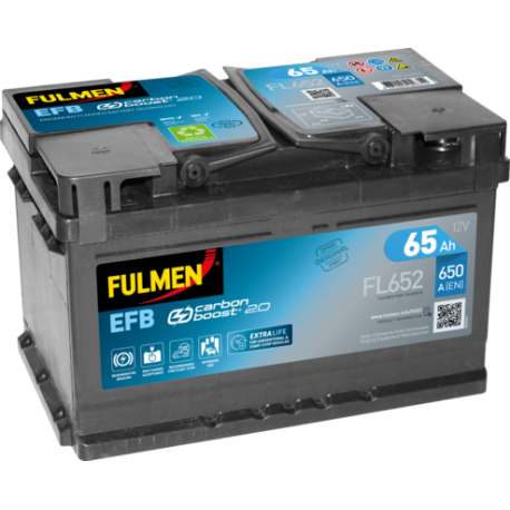 BATTERIE DEMARRAGE MICRO HYBRIDE EFB STOP AND START  12V 65Ah-650A FULMEN / EXIDE