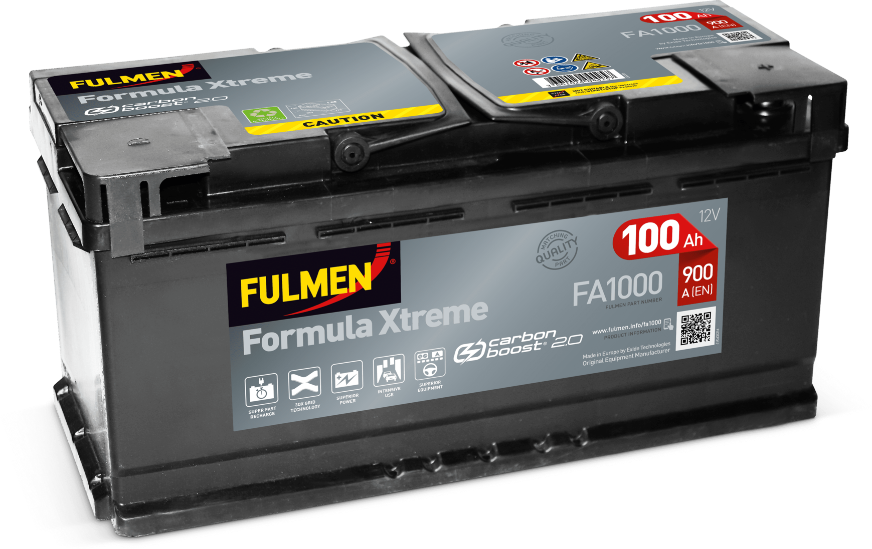 Fulmen Batterie Démarrage: 12V 100Ah-900A FULMEN FORMULA XTREME
