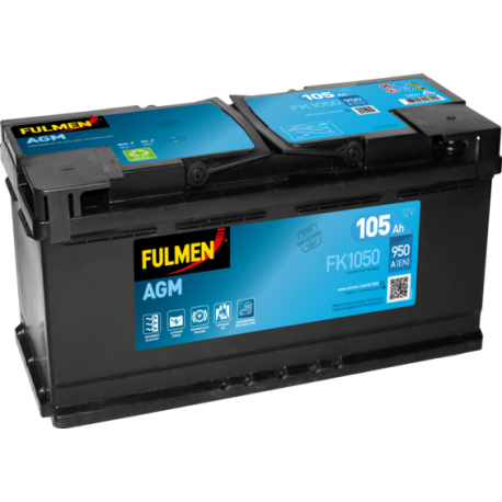 BATTERIE DEMARRAGE MICRO HYBRIDE 12V 105Ah-950A EXIDE / FULMEN