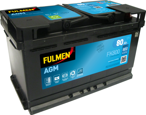 Batterie Démarrage Fulmen AGM Stop and Start 12V 80Ah-800A