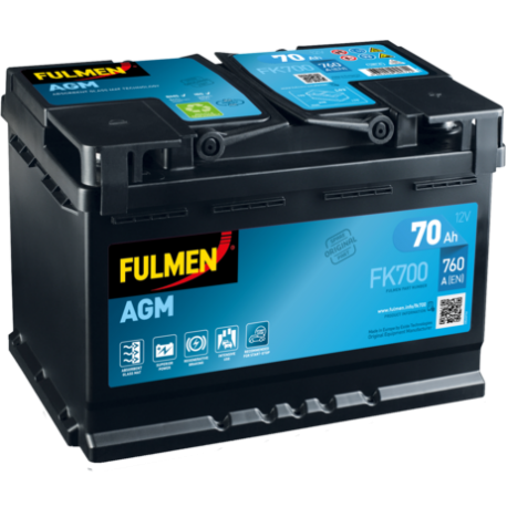 Fulmen Batterie Fulmen pour voiture 760A AGM L3 pas cher 