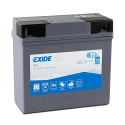 BATTERIE MOTO GEL12-19 12V 19Ah 170A EXIDE