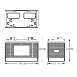 BATTERIE MONOBLOC TRACTION TROJAN 12V 130Ah-C20 / 105Ah-C5 30XHS