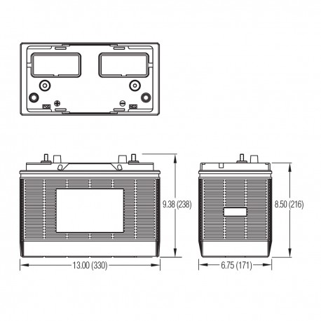 BATTERIE MONOBLOC TRACTION TROJAN 12V 130Ah-C20 / 105Ah-C5 30XHS