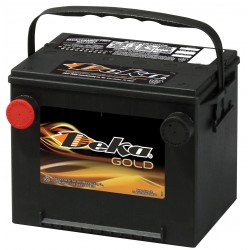 BATTERIE DEMARRAGE DEKA 12V 75Ah 650A Borne AMERICAINE (+ à Gauche en Façade)