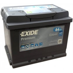 BATTERIE DEMARRAGE 12V 64Ah-640A EXIDE PREMIUM