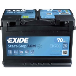 BATTERIE MICRO HYBRIDE 12V 70Ah-760A EXIDE